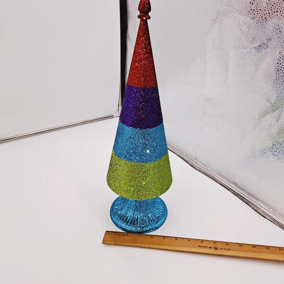 NWT Glitter Rainbow Metal Christmas Tree - Picture 10 of 11